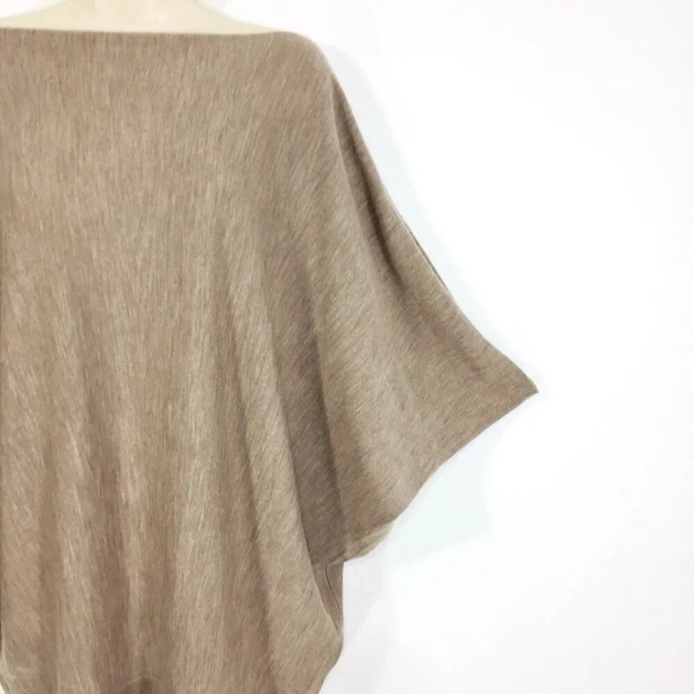 Talbots Classic Marino Wool Knit Poncho Sz M Pullover Luxury Layering Preppy